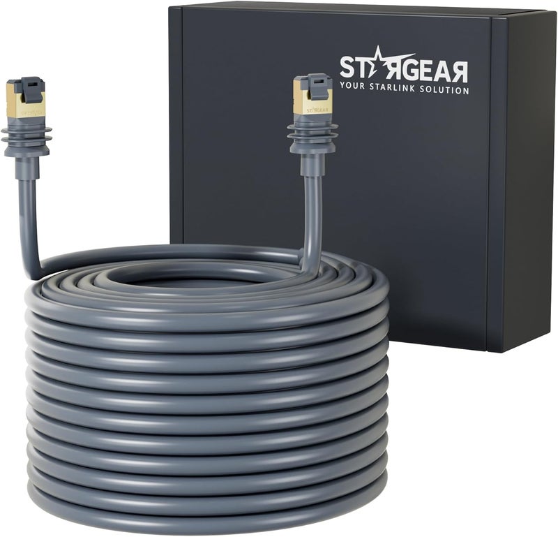 STARGEAR Starlink Cable Gen 3 15M/49FT, Starlink Gen 3 Cable for Starlink Standard V3/REV 4, 24AWG Extension Replacement Starlink Ethernet Cable Satellite Internet Kit Waterproof Outdoor - Image 1
